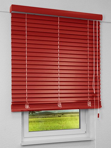 Jalousie Maßanfertigung Holzjalousie Tomatenrot 3013