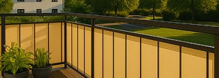 Balkntuch in beige beiges balkontuch