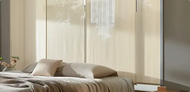 Flchenvorhang in beige