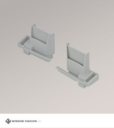 1 Paar Endkappen fr Seitenprofil Kassettenrollo rund