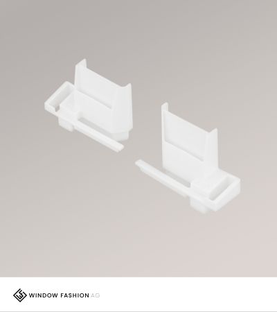 1 Paar Endkappen fr Seitenprofil Kassettenrollo rund