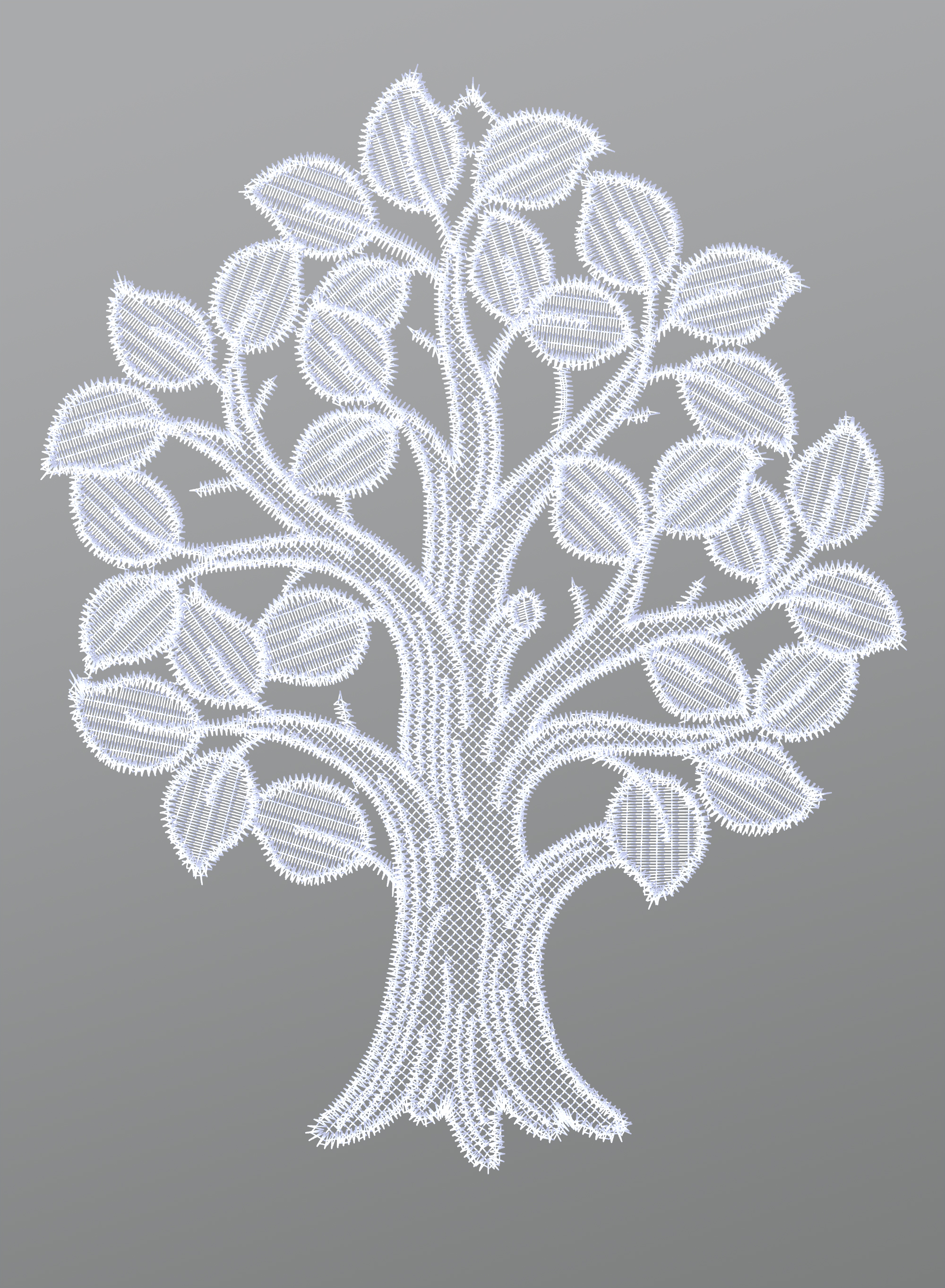 ArtikelbildFensterbild aus Plauener Spitze - Laubbaum #1W in Weiß