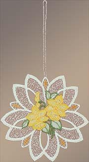 Fensterbilder Blütenmedallion mit Blumen