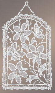 Fensterbilder Blumen und Schmetterlinge