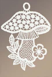 Fensterbilder Fliegenpilz mit Blume