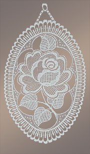 Fensterbilder Klassische Rose im Medaillon
