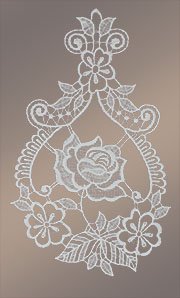 Fensterbilder Rose im Blütenrahmen