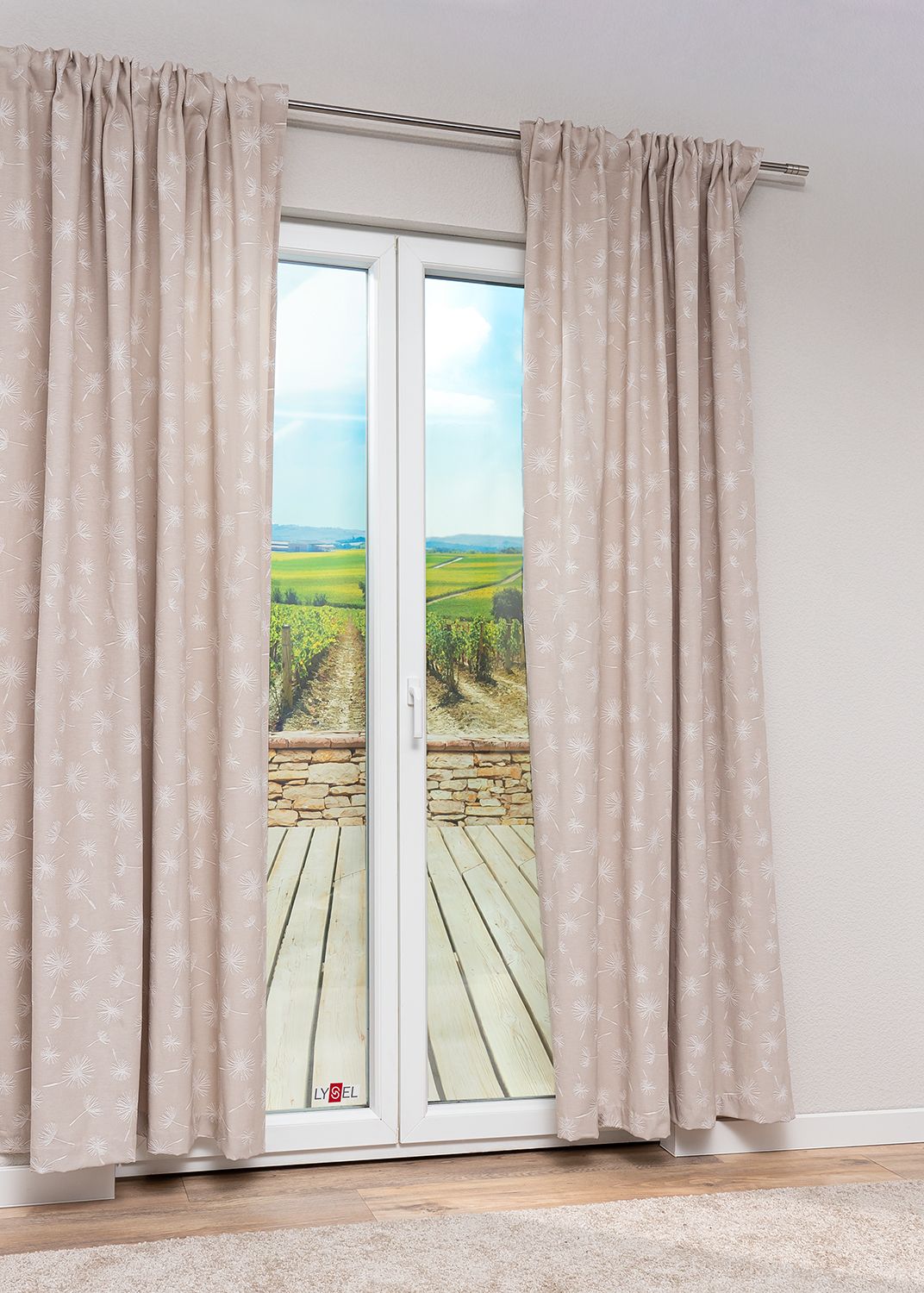 Lysel Vorhang Zugbandschal Parima (1 St), blickdicht, HxB 245x142cm, beige