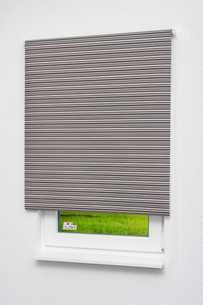 ArtikelbildLysel Outlet - Verdunklungsrollo Braun gestreift #1W