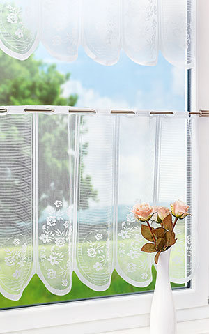 Scheibengardinen SET von Lysel 30/50 -  Blumenranken