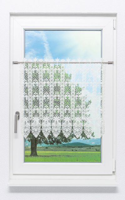 ArtikelbildScheibengardine Plauener Spitze - Bltenmedaillon #1W