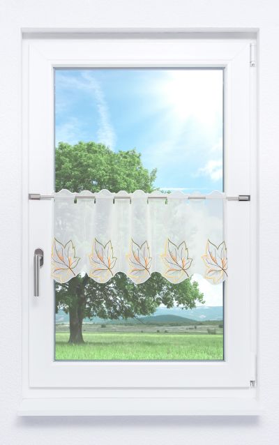 ArtikelbildScheibengardine Plauener Spitze - Herbstbltter #1W Multicolor