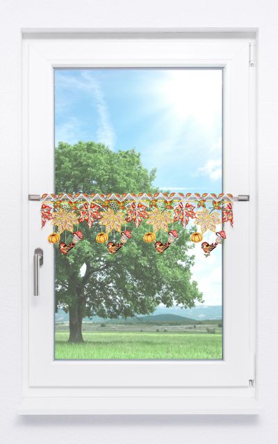 ArtikelbildScheibengardine Plauener Spitze - Herbstliebe #1W Multicolor