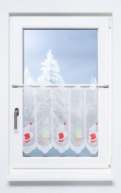 ArtikelbildScheibengardine von Lysel - Weihnachtsmann mit Tannenbaum #1W