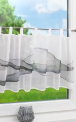 grau Vorschau Scheibengardine von Lysel - Wavy #1W grau