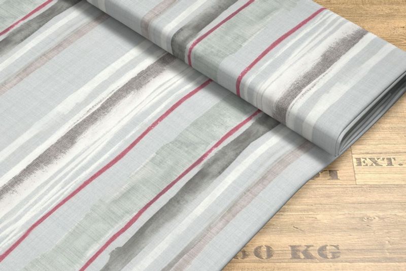 Dekostoff Lysel  Sotuta in grau-rosa