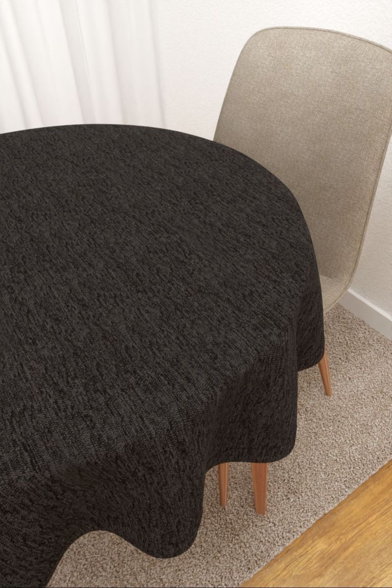 Tischdecke rund in grau