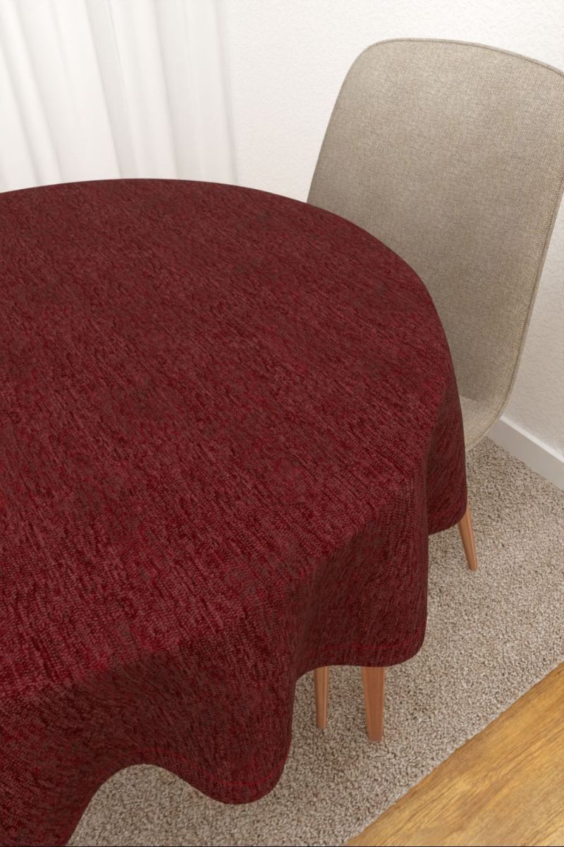 Tischdecke rund in rot