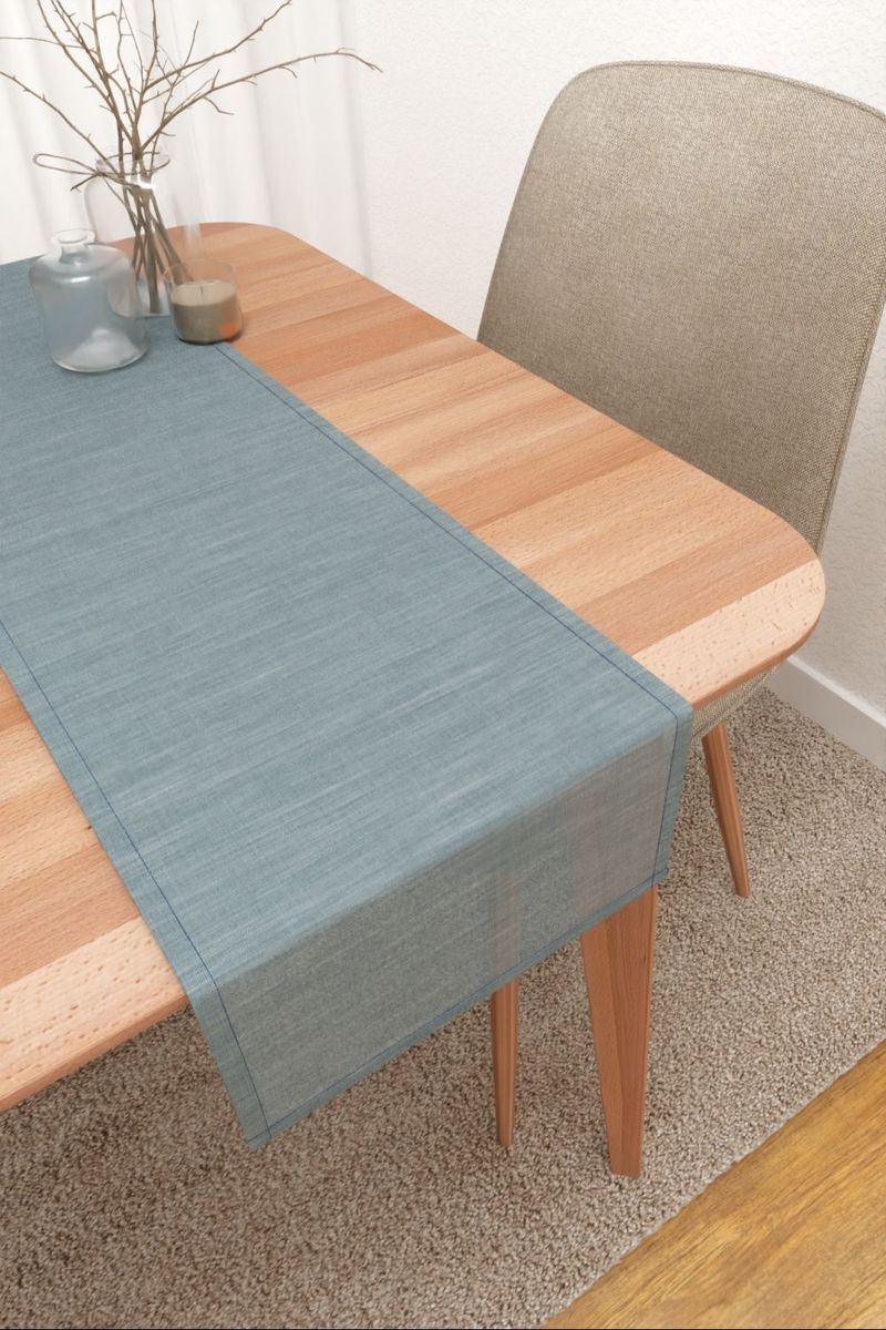 Tischlufer in Blau