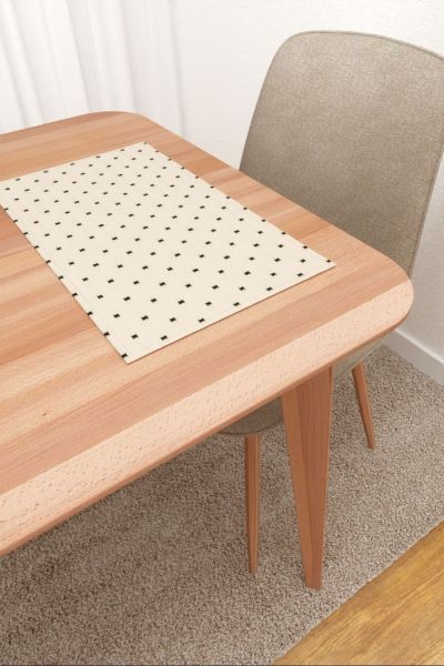 Platzdeckchen Lysel #3J Kreuzmuster in beige