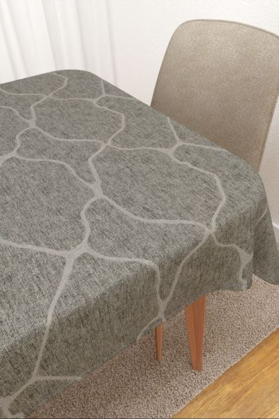 Tischdecke eckig Lysel #3J Allegra in steingrau
