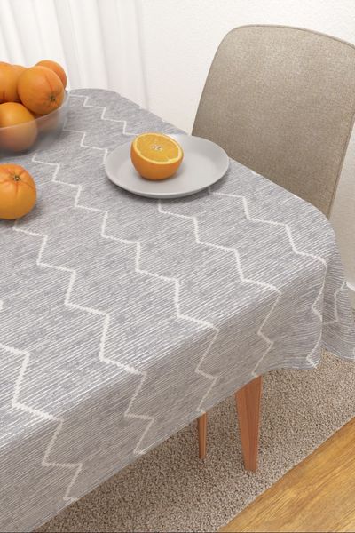 Tischdecke eckig Lysel #3J Bamba in Graubeige