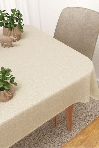 Tischdecke eckig Lysel #3J Basiroa in beige
