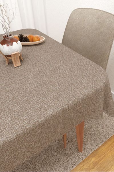 Tischdecke eckig Lysel #3J Basiroa in hellbraun