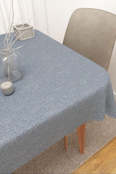 Tischdecke eckig Lysel #3J Basiroa in jeansblau