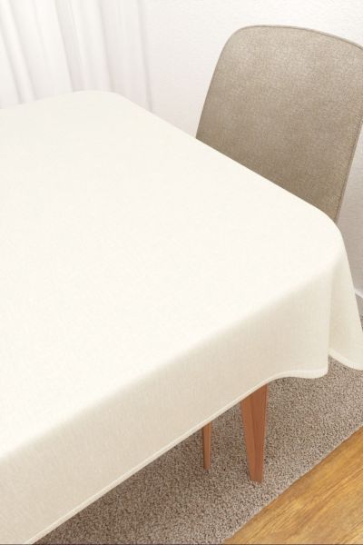 Tischdecke eckig Lysel #3J Basiroa in perlwei