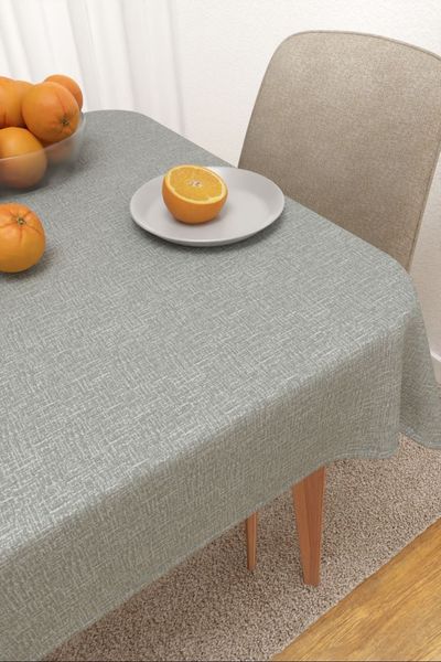 Tischdecke eckig Lysel #3J Basiroa in silbergrau