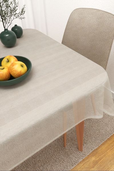 Tischdecke eckig Lysel #3J Blanca in cremewei