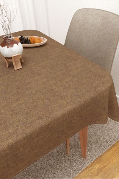 Tischdecke eckig Lysel #3J Bocas in braunbeige