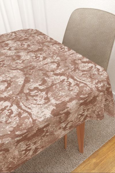 Tischdecke eckig Lysel #3J Carriso in rotbraun
