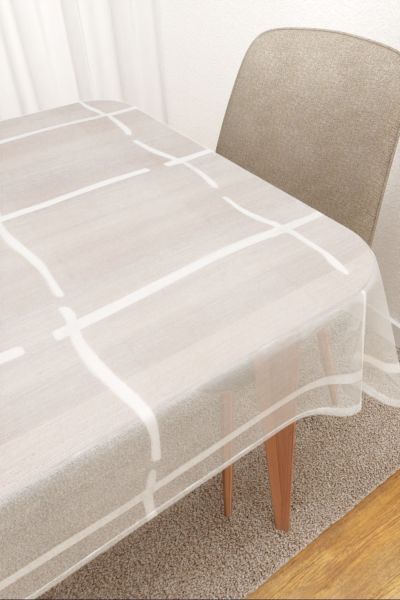 Tischdecke eckig Lysel #3J Ikkuna in reinwei