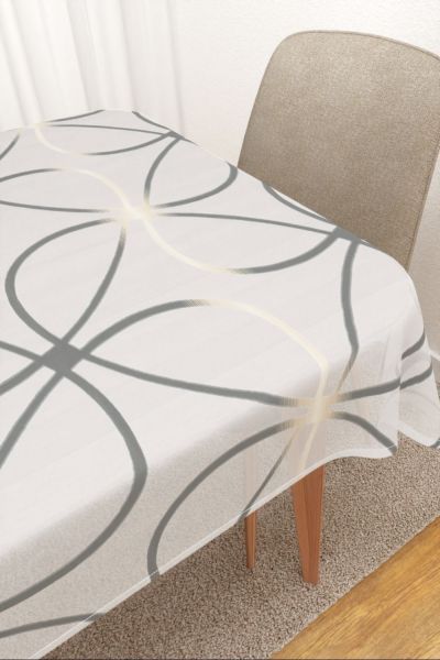 Tischdecke eckig Lysel #3J Jauhaa in steingrau
