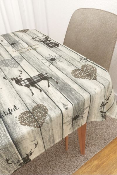 Tischdecke eckig Lysel #3J Kankare in graubeige