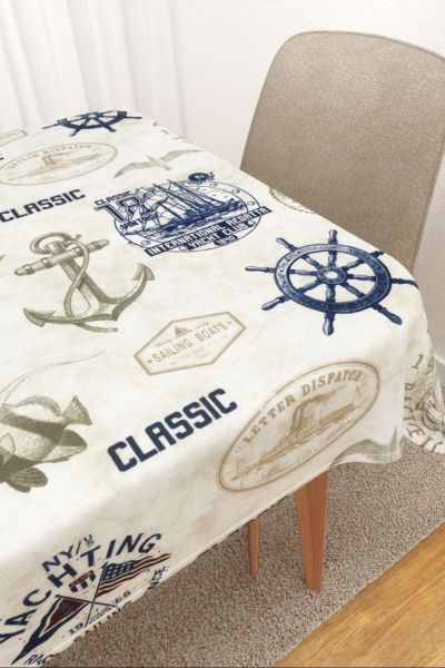 Tischdecke eckig Lysel #3J Karuna in dunkelblau