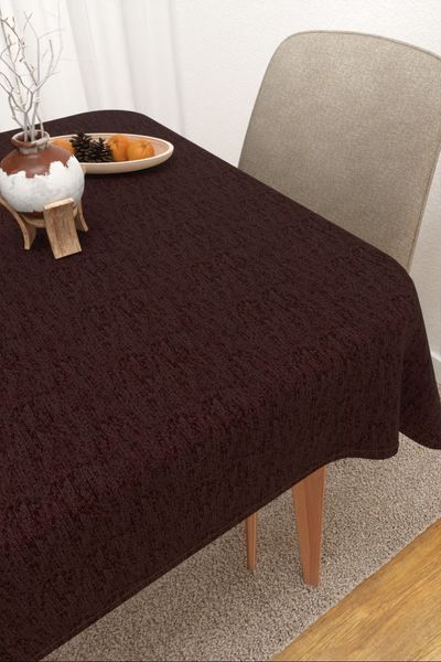 Tischdecke eckig Lysel #3J Matomi in mahagonibraun