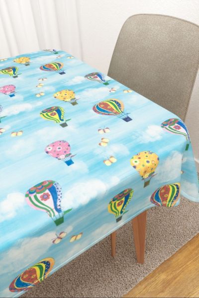 Tischdecke eckig Lysel #3J Mikkeli in himmelblau