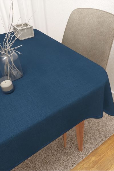 Tischdecke eckig Lysel #3J Mocorito in taubenblau
