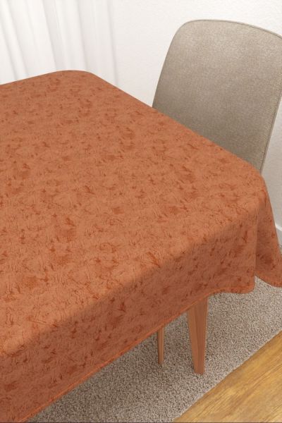 Tischdecke eckig Lysel #3J Rosario in orangebraun