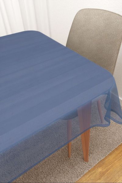 Tischdecke eckig Lysel #3J Satara in enzianblau