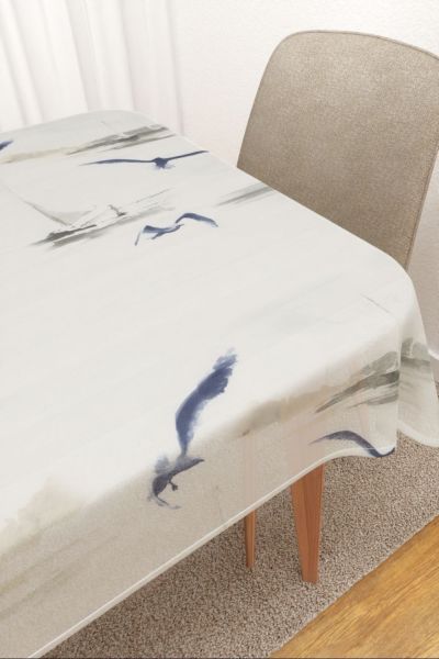 Tischdecke eckig Lysel #3J Soneja in graublau