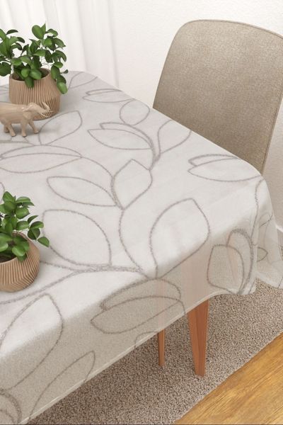 Tischdecke eckig Lysel #3J Tichitt in Beige