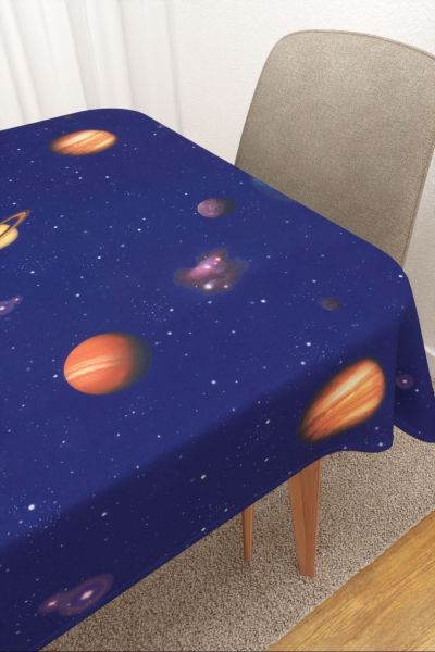 Tischdecke eckig Lysel #3J Tilaa in brillantblau