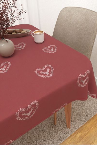 Tischdecke eckig Lysel #3J Villora in rot
