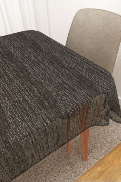 Tischdecke eckig Lysel #3J Yasin in schwarz-grau