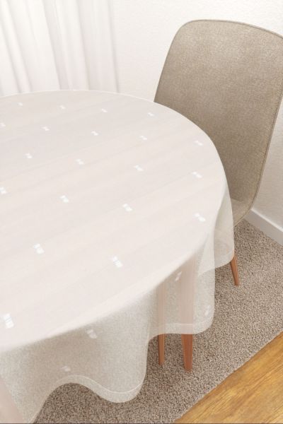Tischdecke rund Lysel #3J Arcella in wei