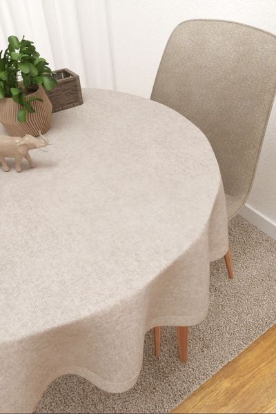 Tischdecke rund Lysel #3J Arlit in Beige